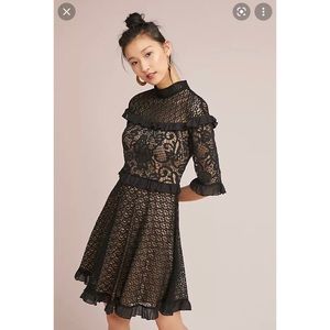 Monique Lhuillier Nuit Ruffle Dress Anthropologie